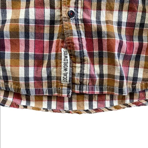 KAVU Men's Short Sleeve Plaid Button Down Shirt Size XL - Picture 5 of 7